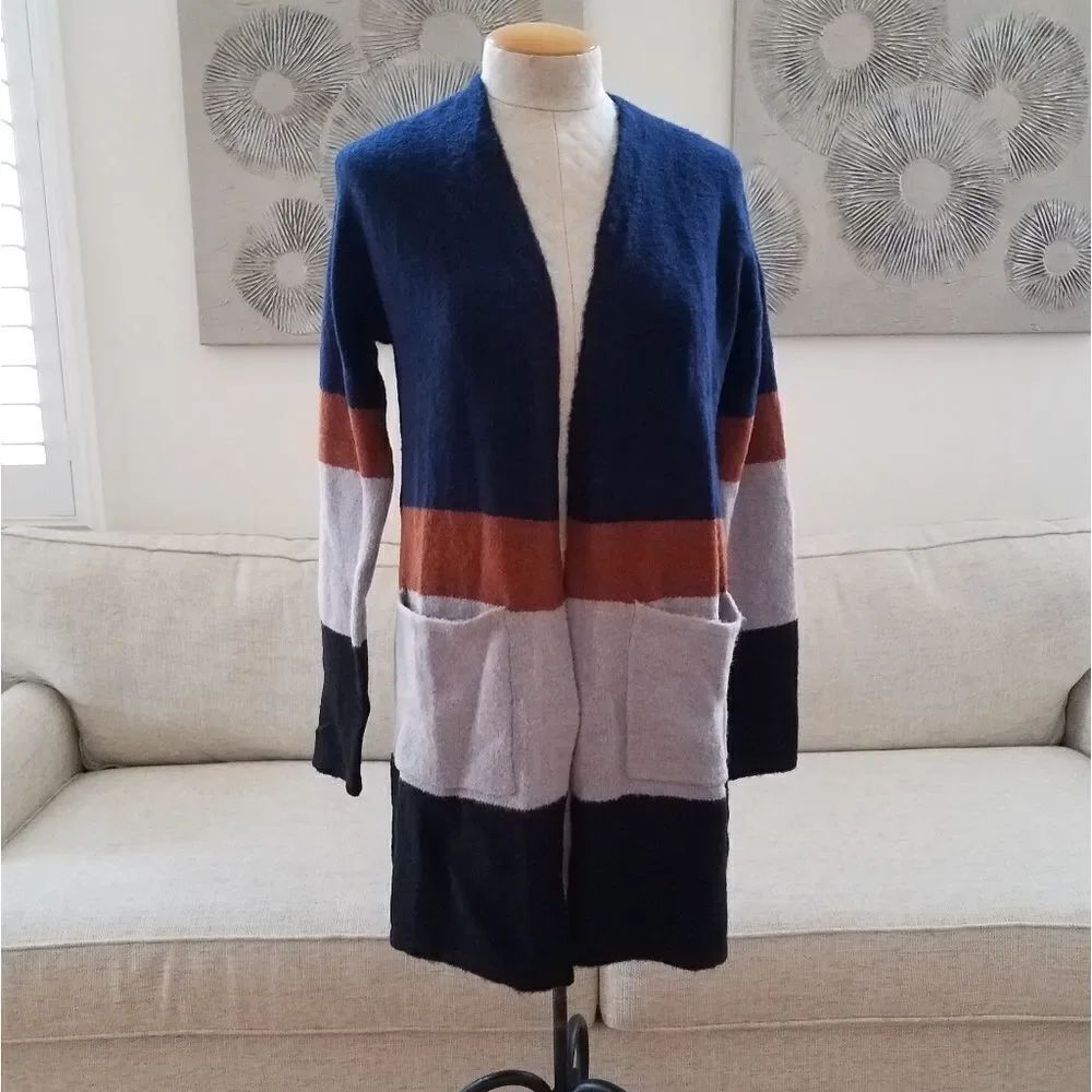 Love by Design Colorblock Cardigan sz Large - Picture 3 of 8